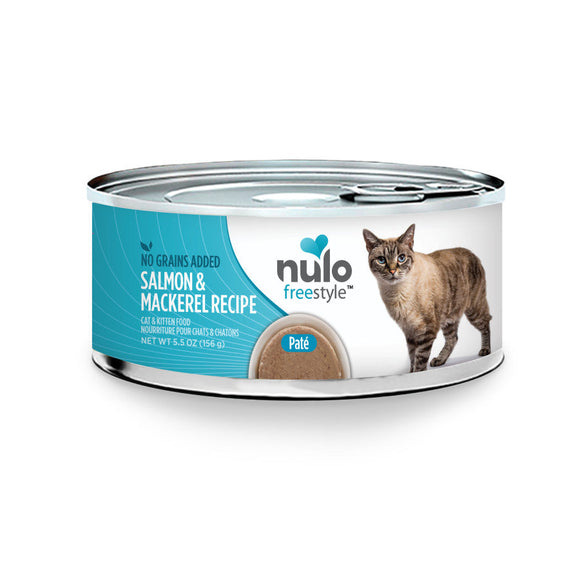Nulo Freestyle Cat Pate Grain Free Salmon & Mackerel - 5.5-oz, case of 24 - Cat Food 1