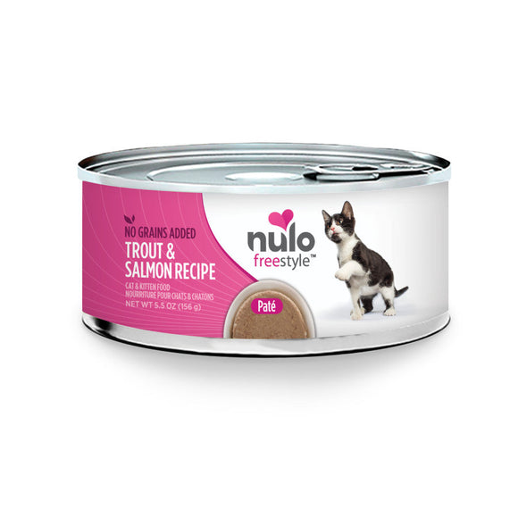 Nulo Freestyle Cat Pate Grain Free Trout & Salmon - 5.5-oz, case of 24 - Cat Food 1