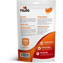 Nulo pet food package with ingredients, feeding guidelines, and product details on a white background