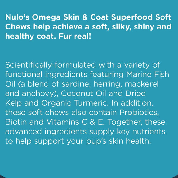 Nulo Superfood Omega Soft Chew Supplements for Dogs (90 chews)