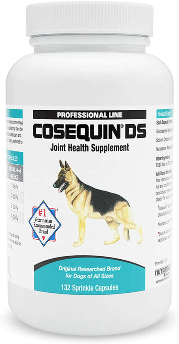 Nutramax Cosequin DS Joint Health Supplement for Dogs - With Glucosamine and Chondroitin, 132 Capsules