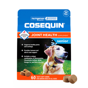 Nutramax Cosequin Senior Joint Health Supplement for Senior Dogs - With Glucosamine Chondroitin Omega-3 for Skin
