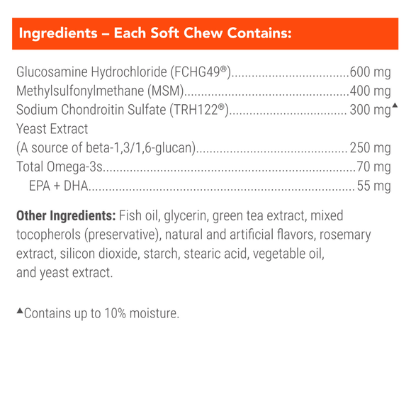 Nutramax Cosequin Senior Joint Health Supplement for Senior Dogs - With Glucosamine Chondroitin Omega-3 for Skin