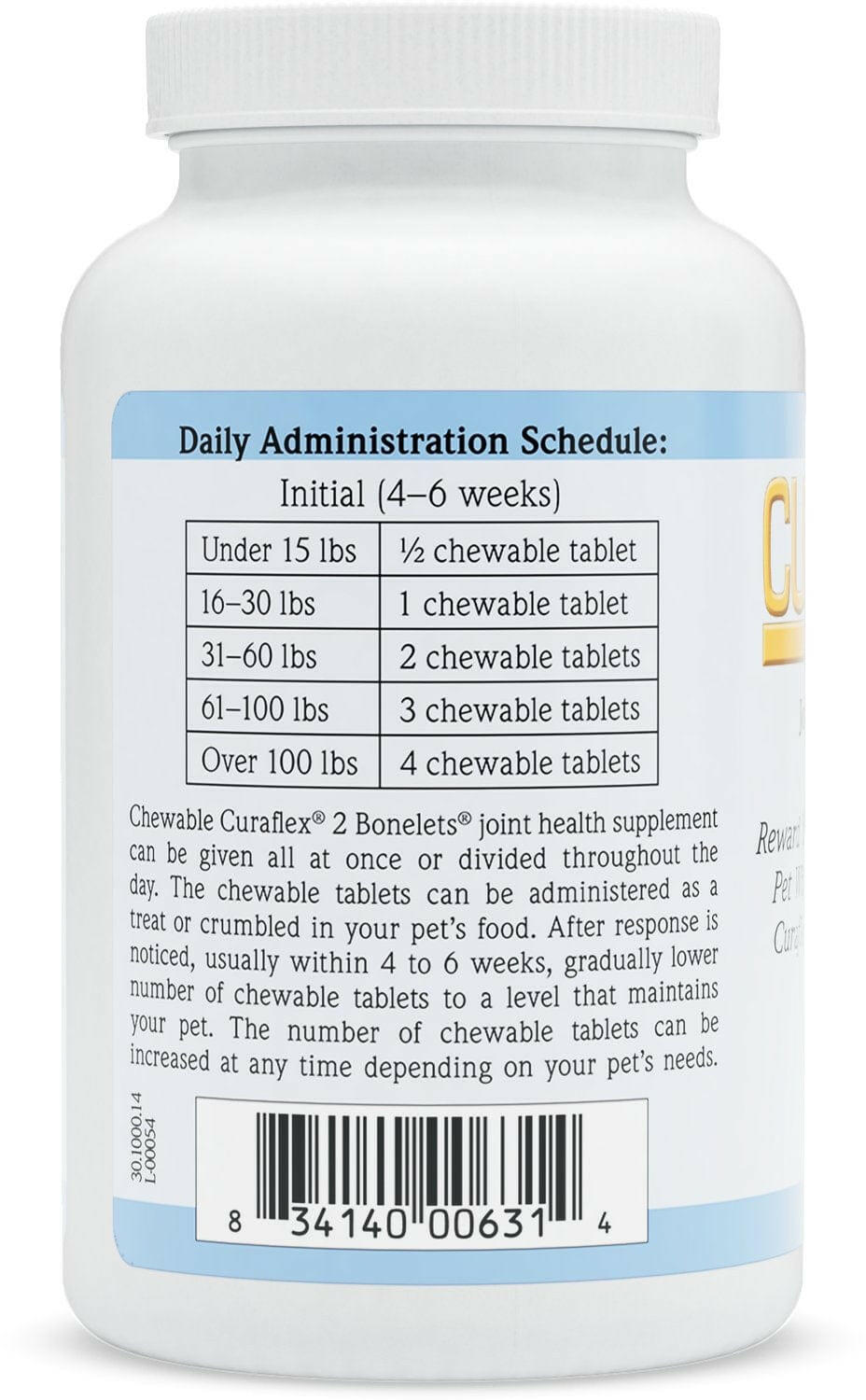 Curaflex 2 Joint Health Supplement Chewable Tablets for Dogs
