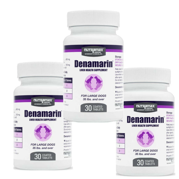 Nutramax Denamarin Liver Health Supplement for Large Dogs - With S-Adenosylmethionine (SAMe) and Silybin Tablets - 3