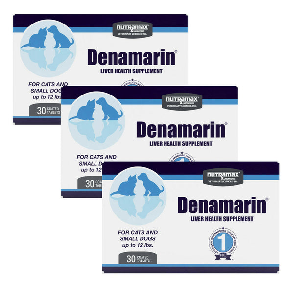 Nutramax Denamarin Liver Health Supplement for Small Dogs and Cats - With S-Adenosylmethionine (SAMe) and Silybin - 3
