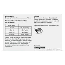Nutramax Denosyl Liver and Brain Health Supplement for Large Dogs With S-Adenosylmethionine (SAMe) - Dog Supplements &