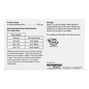 Nutramax Denosyl Liver and Brain Health Supplement for Large Dogs With S-Adenosylmethionine (SAMe) - Dog Supplements &
