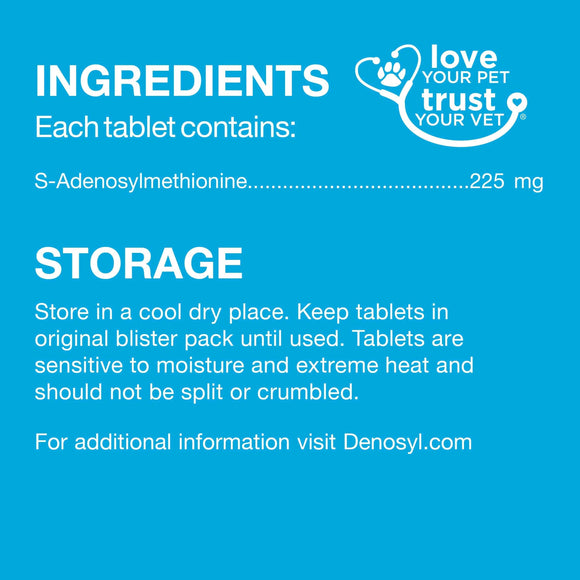 Nutramax Denosyl Liver and Brain Health Supplement for Medium Dogs With S-Adenosylmethionine (SAMe) - Dog Supplements &