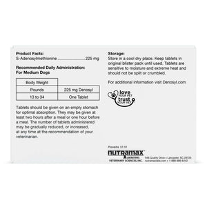 Nutramax Denosyl Liver and Brain Health Supplement for Medium Dogs With S-Adenosylmethionine (SAMe) - Dog Supplements &