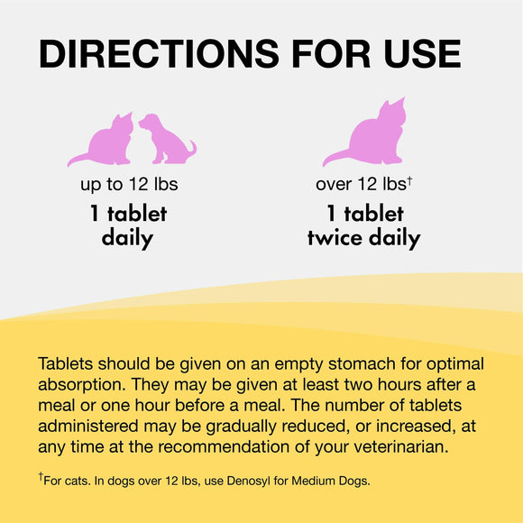 Nutramax Denosyl Liver and Brain Health Supplement for Small Dogs and Cats With S-Adenosylmethionine (SAMe) - Dog