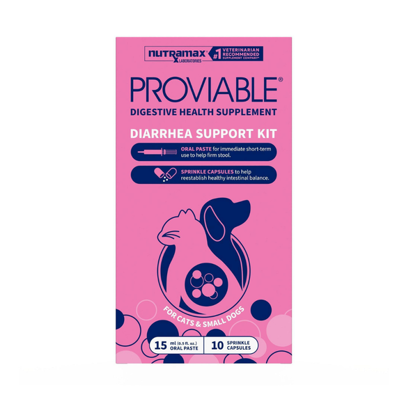 Nutramax Proviable Digestive Health Supplement Kit for Cats And Dogs - 15 ml Small Dog & Cat - Dog Supplements &
