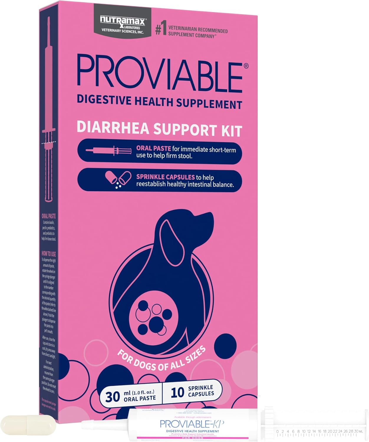 Nutramax Proviable Digestive Supplement Kit for Cats & Dogs