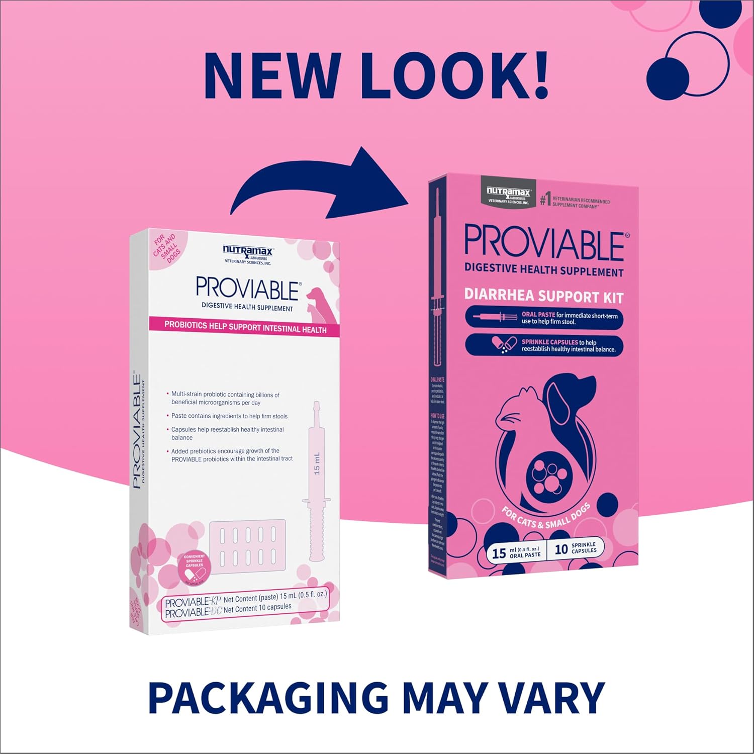Nutramax Proviable Digestive Supplement Kit for Cats & Dogs