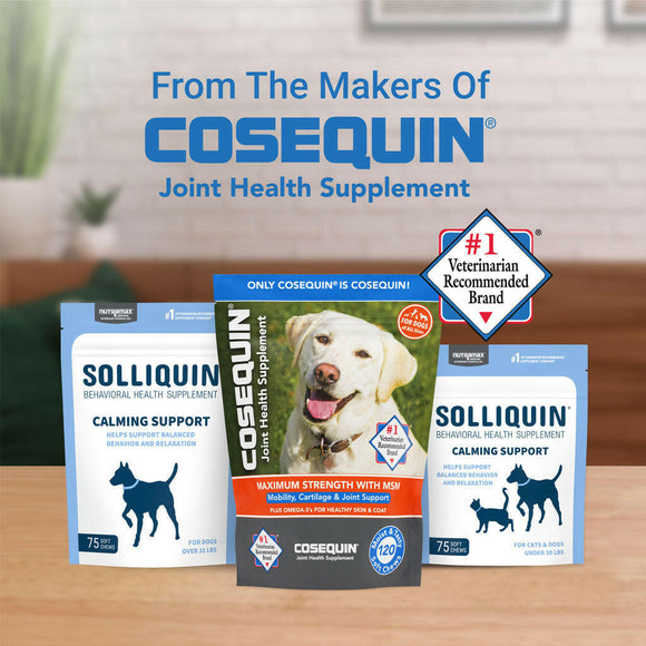 Nutramax Solliquin Calming Behavioral Health Supplement for Large Dogs – 75 Soft Chews - Dog Vitamins & Supplements 9