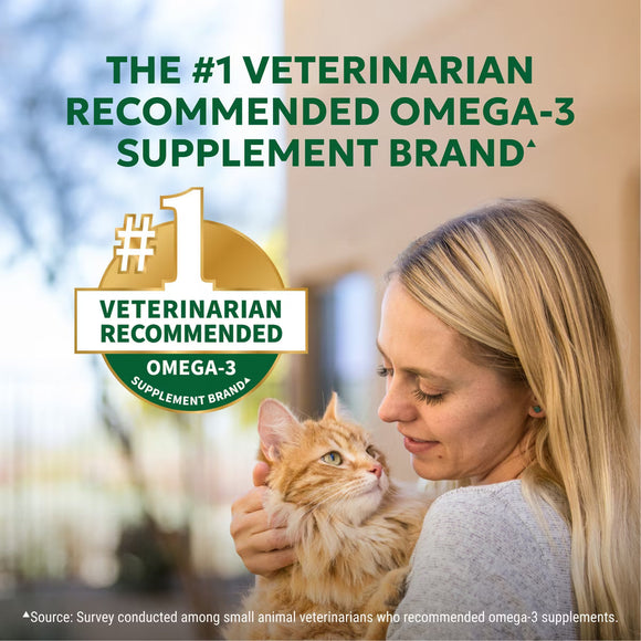 Nutramax Welactin Tidbits Dental Skin & Coat Health with Omega 3 Fish Oil Supplement for Cats 4.23-oz - Pet Vitamins &
