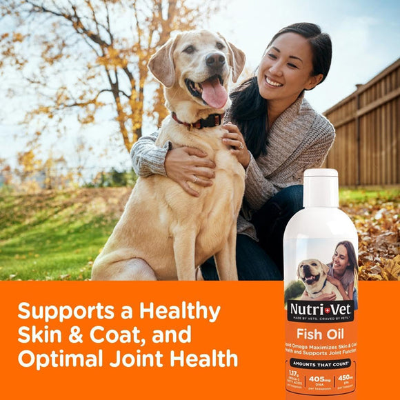 Nutri-Vet Fish Oil Liquid Supplement for Dogs (12 oz)