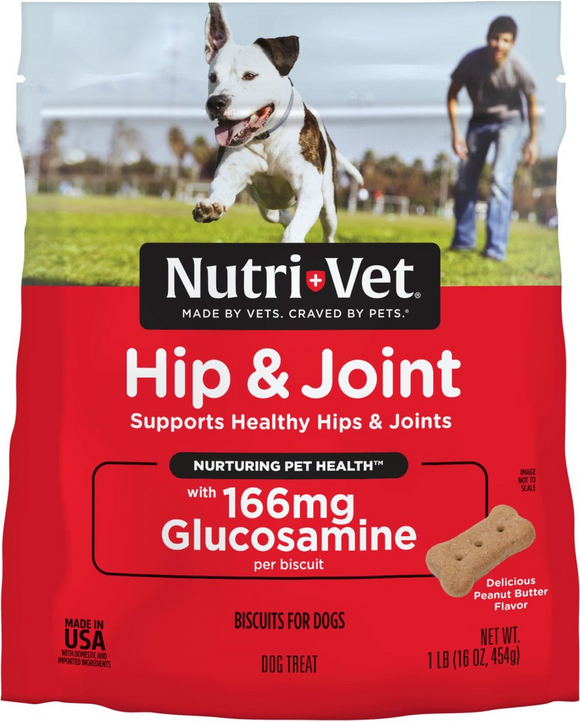 Nutri-Vet Hip & Joint Regular Strength Biscuits for Dogs - 16-oz bag - Dog Vitamins & Supplements 5