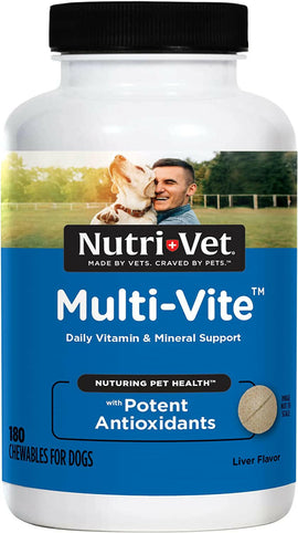 Nutri-Vet Multi-Vite Chewable Tablets for Dogs - 180 chewable tablets - Dog Supplements & Vitamins 1