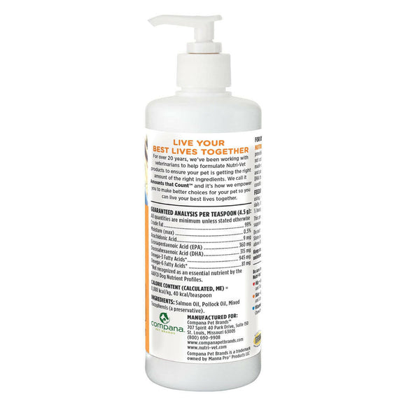 Nutri-Vet Wild Alaskan Salmon Oil for Dogs (13.5 oz)