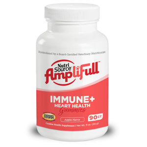NutriSource AmpliFull Immune & Heart Health Gummies Dog Supplement, Apple Flavor, 90-count