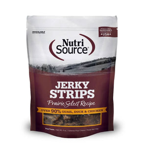 NutriSource Jerky Strips Prairie Select Recipe Dog Treats, 4-oz