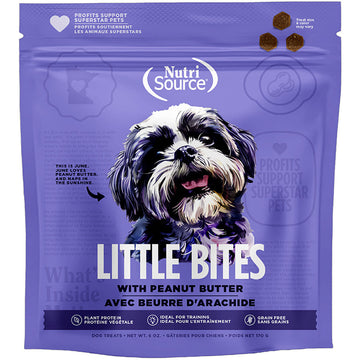 NutriSource Little Bites Grain Free with Peanut Butter Dog Treats, 6-oz