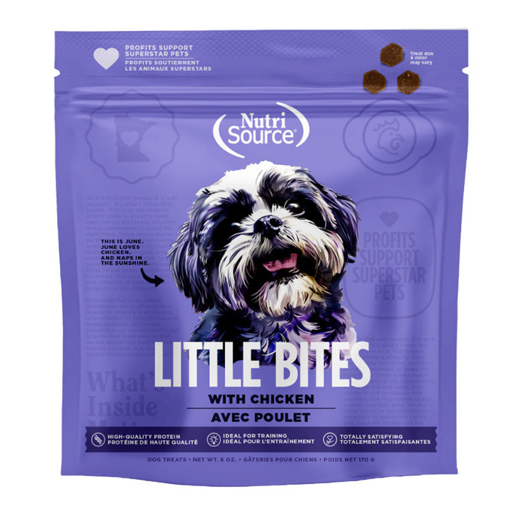 NutriSource Little Bites Chicken Dog Treats, 6-oz