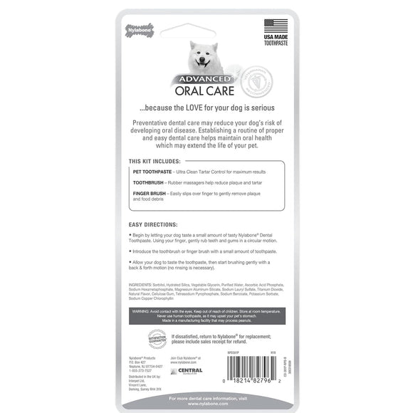 Nylabone Advanced Oral Care Dog Dental Kit