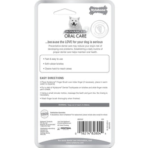 Nylabone Advanced Oral Care Finger Brush For Dogs (2 ct)