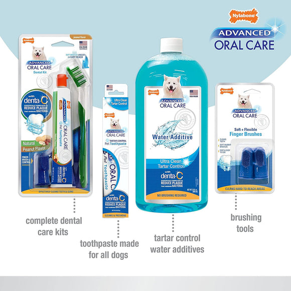Nylabone Advanced Oral Care Puppy Dental Kit with Pillowy Soft-Bristle Toothbrush & Peanut Butter Toothpaste