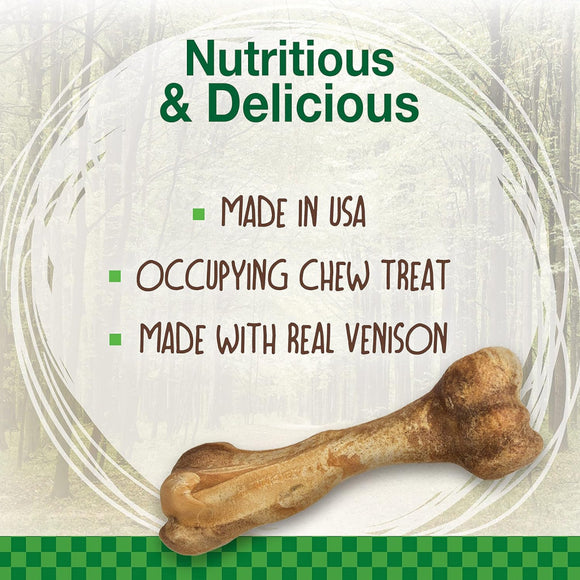 Nylabone Healthy Edibles WILD Natural Long Lasting Vension Flavor Dog Chew Treats- Large/Giant (1 ct)