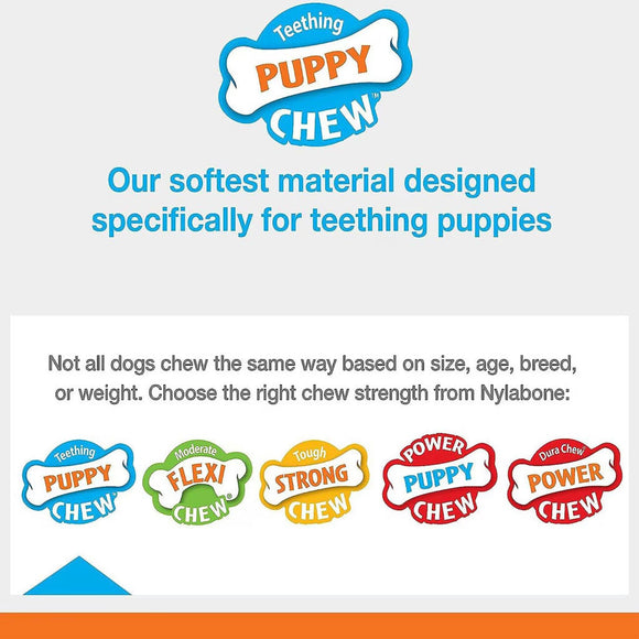 Nylabone Just for Puppies Teething Chew Ring Flavor Medley Dog Bone