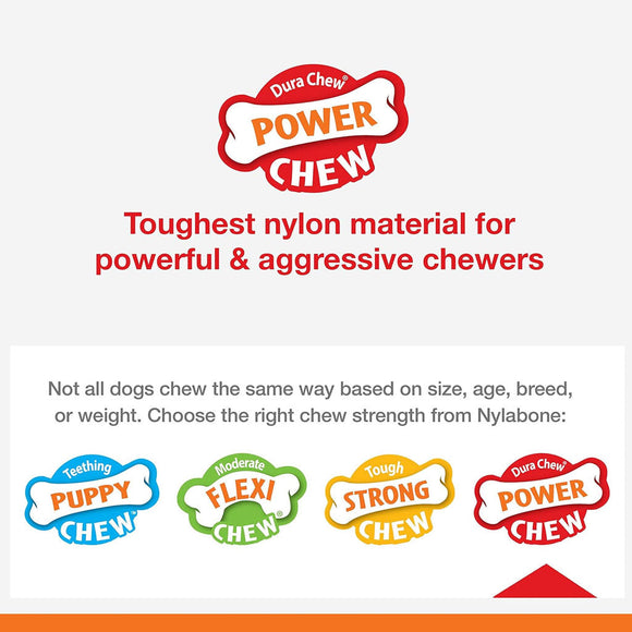 Nylabone Power Chew Rolling Dog Toy, Blue