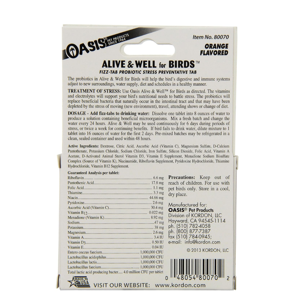 Probiotic And Electrolyte Formula For Bird Wellness