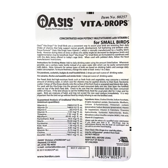 Convenient Spray-On Vitamin Support for Small Birds