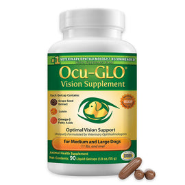 Ocu-GLO Vision Liquid Gel Capsules for Medium & Large Dogs - 90 gelcaps