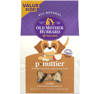 Old Mother Hubbard P-Nuttier Large Oven Baked Biscuits Dog Treats 3lbs