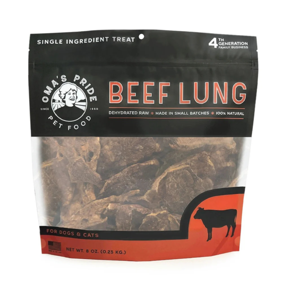 Oma’s Pride Dehydrated Beef Lung Dog & Cats Treats - 8 oz - Dog & Cat Treats 2