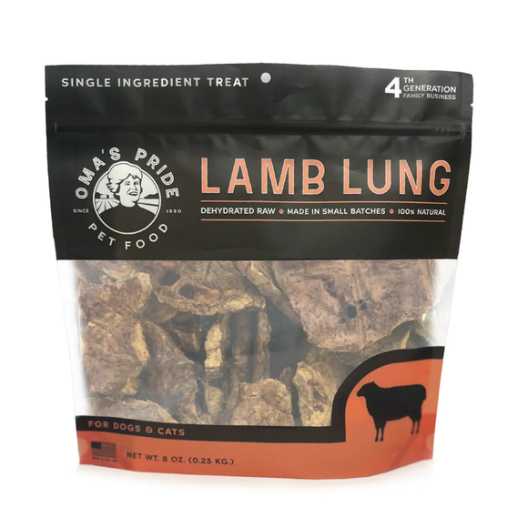 Oma’s Pride Dehydrated Lamb Lung Dog & Cats Treats - 8 oz - Dogs & Cats Treats 2