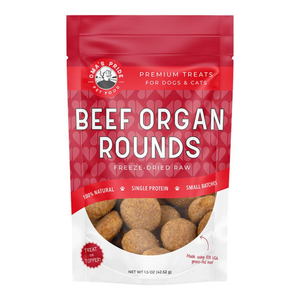 Oma’s Pride Freeze-Dried Beef Organ Rounds Dog & Cat Treats (1.5 oz) - Dog & Cat Treats 1
