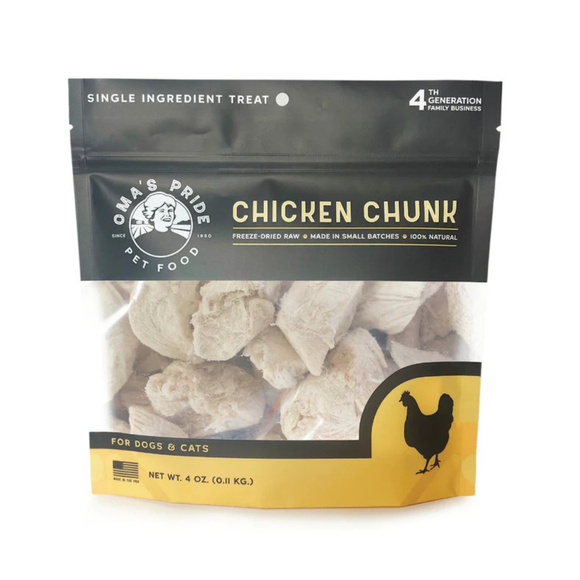 Oma’s Pride Freeze-Dried Chicken Breast Chunks Dog & Cat Treats - 4 oz - Dog & Cat Treats 2