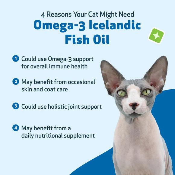 Omega-3 Daily Wellness - Skin Joint Brain and Heart Health For Dogs & cats (8 oz) - Dog Health Supplement 9