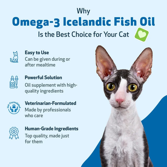 Omega-3 Daily Wellness - Skin Joint Brain and Heart Health For Dogs & cats (8 oz) - Dog Health Supplement 5