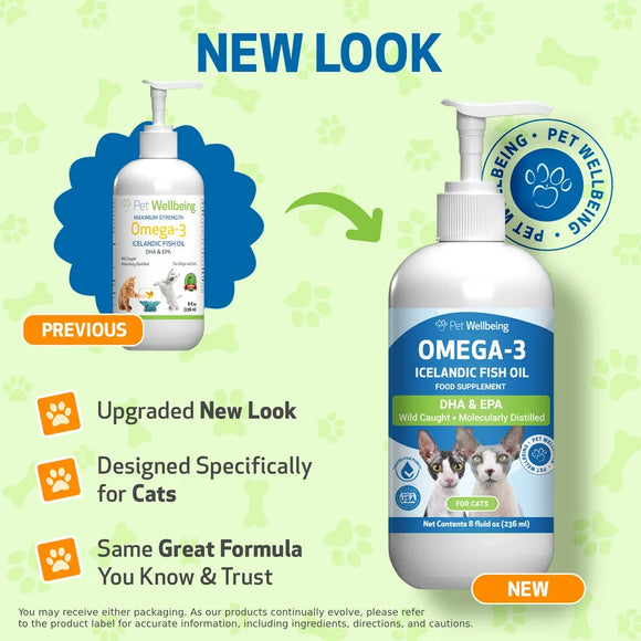 Omega-3 Daily Wellness - Skin Joint Brain and Heart Health For Dogs & cats (8 oz) - Dog Health Supplement 2