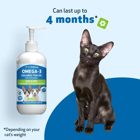 Omega-3 Daily Wellness - Skin Joint Brain and Heart Health For Dogs & cats (8 oz) - Dog Health Supplement 7