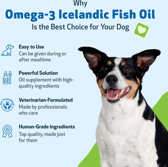 Omega-3 Daily Wellness - Skin Joint Brain and Heart Health For Dogs & cats (8 oz) - Dog Health Supplement 14