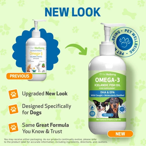 Omega-3 Daily Wellness - Skin Joint Brain and Heart Health For Dogs & cats (8 oz) - Dog Health Supplement 11