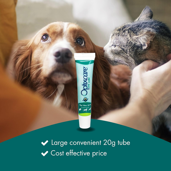 Optixcare Eye Lubricant for Dogs Cats & Horses (20 g) - Pet Eye Care 4