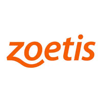 Orange ’zoetis’ logo with stylized lettering and a wavy underline.